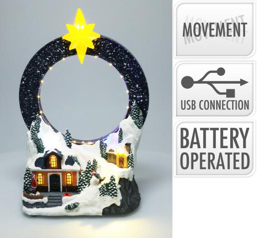 Коледна LED фигура селце 28 см - Светещи фигури