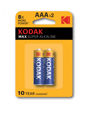 Алкална батерия Kodak MAX LR03/AAA 1.5V 2бр.блистер - Батерии