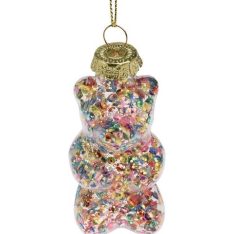 Коледна висулка мече 7 см., снимка 2 - Висулки за елхата