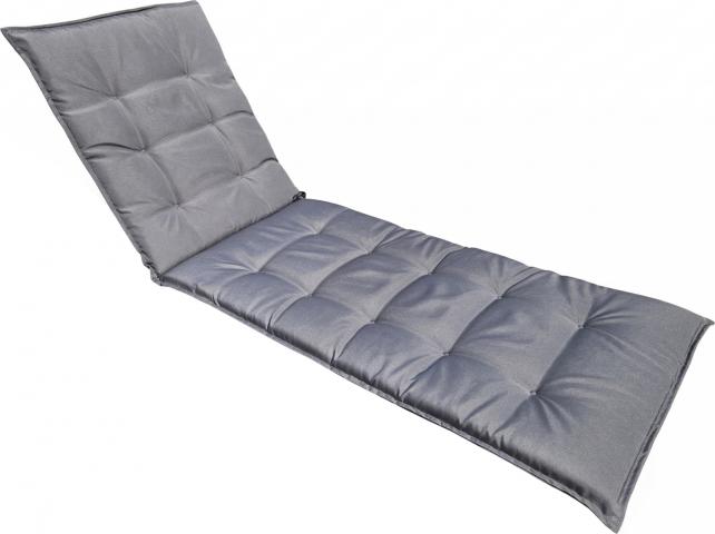 Възглавница за шезлонг 190х58х5 см сиво - Текстилен