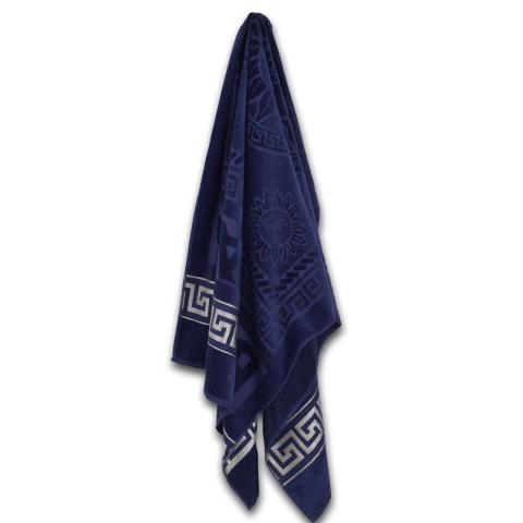 Плажна кърпа Версаче тъмно синьо 100/170 см. - Хавлии и халати