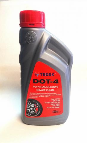 Синтетична спирачна течност Tedex DOT-4 0,6л. - Спирачна течност