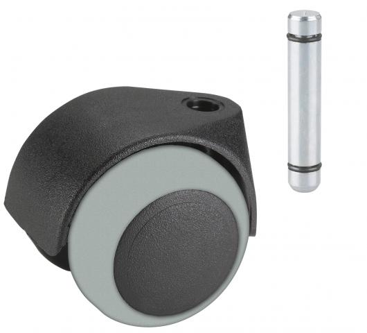 Колело за паркет 50мм., черно PVC - Мебелни колела