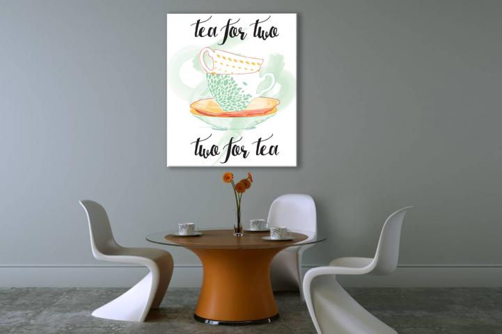 Картина Tea for two 45x60 см, снимка 2 - Картини и рамки