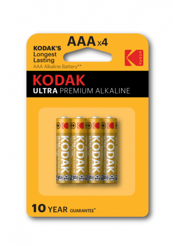 Алкална батерия Kodak ULTRA PREMIUM LR03/AAA 1.5V 4бр.блистер - Батерии