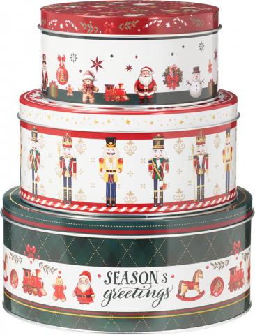 Сет 3 броя кутии за сладки - Коледни артикули