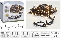 Светещ гирлянд 100 LED топло бял