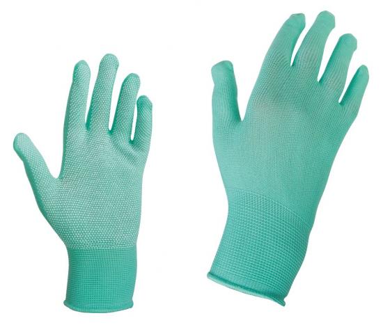 Ръкавици с полимерни капки Funny №8 резеда - Текстилни ръкавици