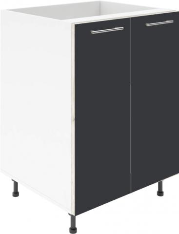 Крафт D6 долен шкаф с две врати (за мивка) 100см, антрацит - Модулни кухни с онлайн поръчка