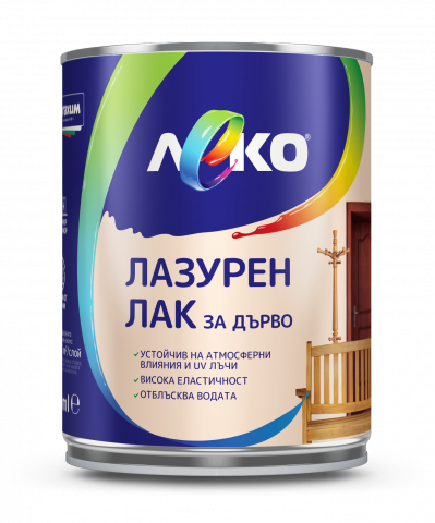 Лазурен лак Леко антрацит 650 мл - Лакове за дърво
