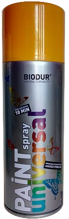 Универсален спрей Biodur 400 мл RAL 1023 жълт - Спрей бои универсални
