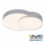 LED плафон PEBBLE 35W 2869Lm 3000-4000-6000K, бял