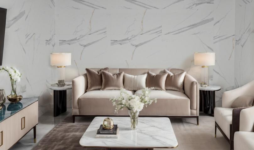 SPC Стенен Панел Calacatta White 120x60, снимка 2 - Облицовъчни плочи