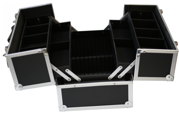 Куфар алуминиев черен, снимка 2 - Куфари за инструменти
