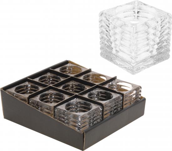 Стъклена поставка за свещ - Свещи