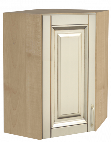 Горен ъглов шкаф с една врата "Ванила" - Модулни кухни с онлайн поръчка