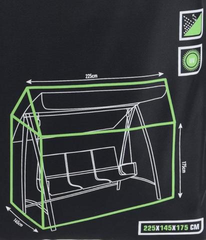 Покривало за градински люлки 225х145х175см., снимка 2 - Защитни покривала