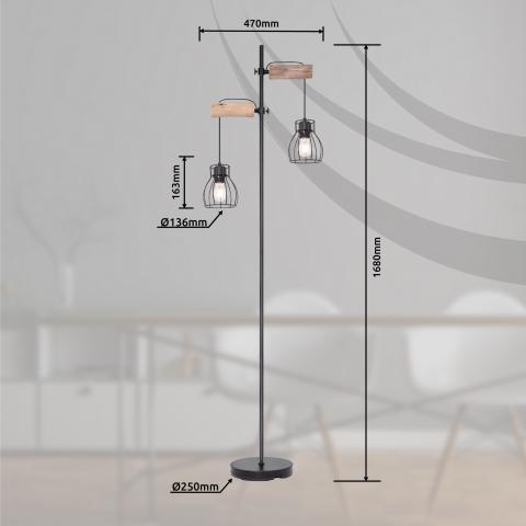 Стояща лампа Mina 2xE27 40W, снимка 2 - Пендели
