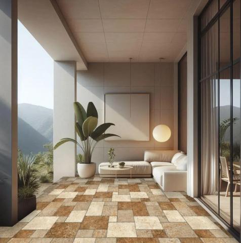Гранитогрес Piazza brown 45x45, снимка 3 - Гранитогрес