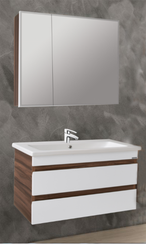Комплект горен и долен шкаф 55 см DOLCE - Мебели за баня
