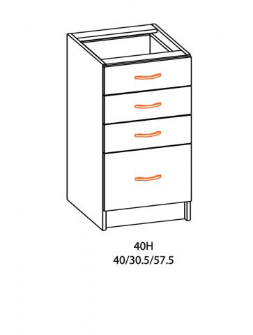 Алина Долен шкаф с 4 чекмеджета 40см ЕЛША - Модулни кухни с онлайн поръчка