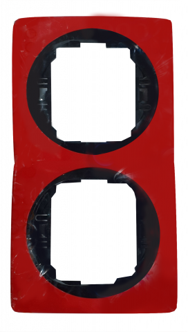 Рамка двойна червена EON - Ключове и контакти