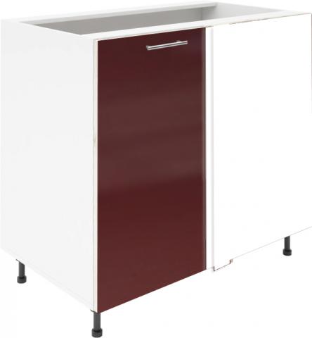 Крафт D3 долен шкаф с три чекмеджета 50см, бордо гланц - Модулни кухни с онлайн поръчка