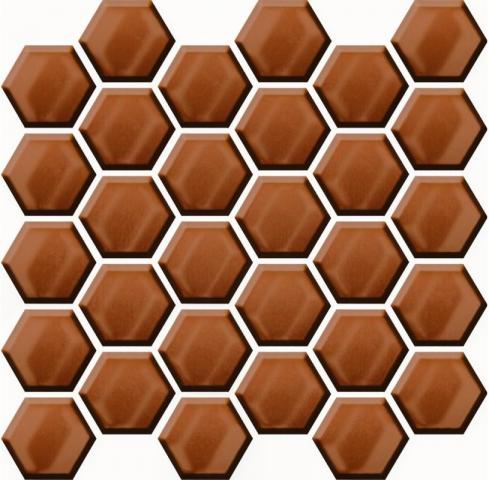Мозайка Copper Glass Hexagon 25x25.8 - Декор