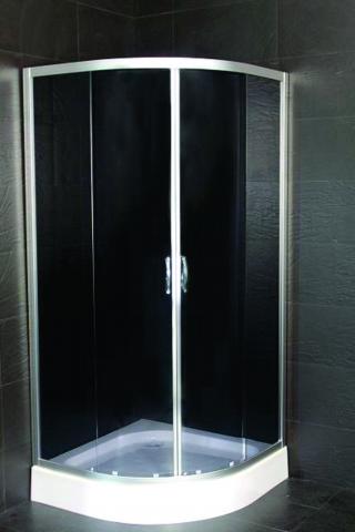 Овална душ кабина черно стъкло, снимка 2 - Овални кабини