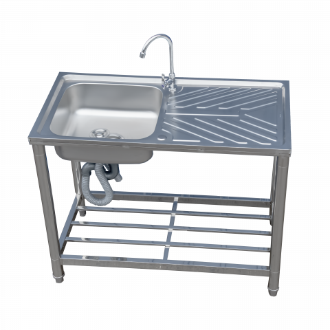 Mивка от неръждаема стомана с крака MG-100 - Мивки алпака