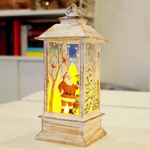 Фенер с фигурка и LED свещ 13 см, снимка 4 - Светещи фигури