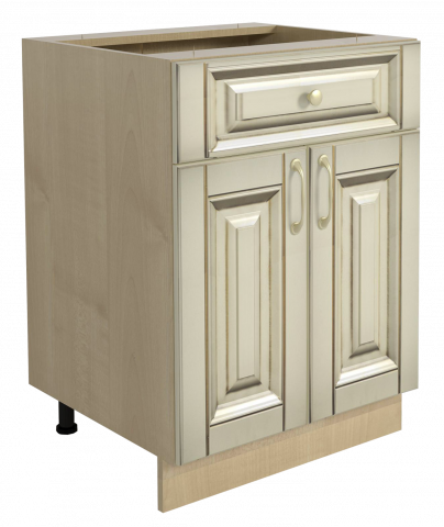 Долен шкаф с чекмедже и две врати "Ванила" Н60см - Модулни кухни с онлайн поръчка