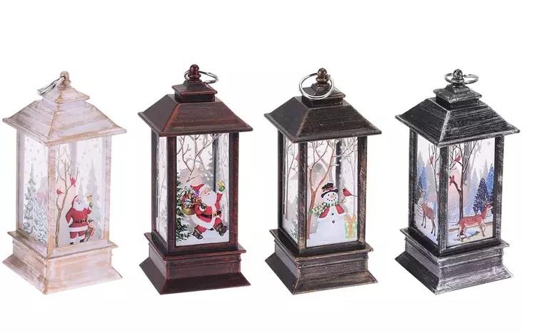 Фенер с фигурка и LED свещ 13 см, снимка 6 - Светещи фигури