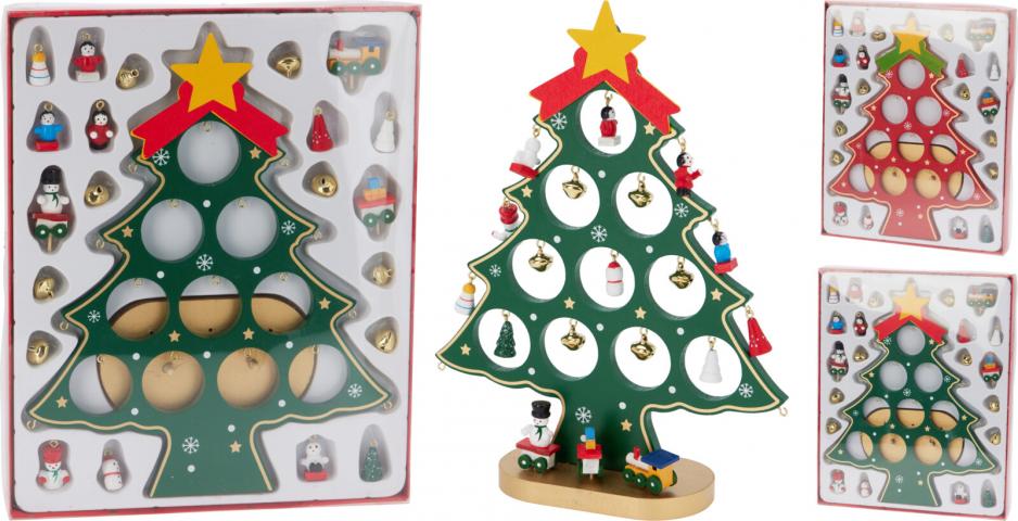 Коледна декорация елха 27 см, снимка 2 - Коледни фигури