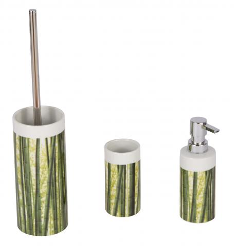Дозатор Bambus бял/зелен - Дозатори за течен сапун