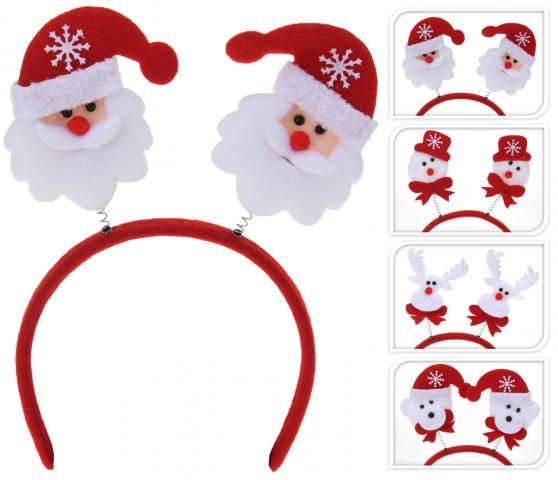 Коледна диадема с фигурки - Коледни шапки, чорапки и диадеми