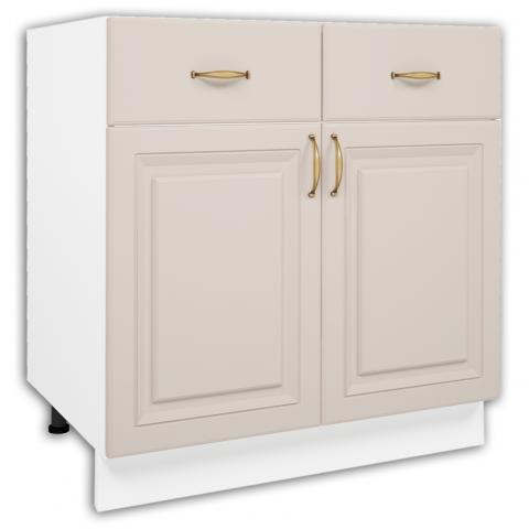 Долен шкаф с две врати и две чекмеджета SANTORINO 80см - Модулни кухни с онлайн поръчка