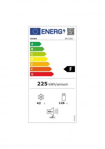 Хладилник с горна камера Crown GN 2303, снимка 3 - Хладилници и фризери