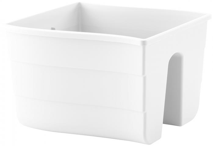 Сандъче Wave 30см бяло, за балконски парапет - Пластмасови сандъчета