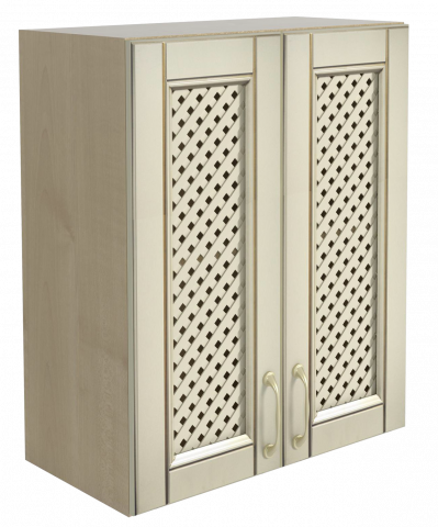 Горен шкаф с две врати с решетка "Ванила" - Модулни кухни с онлайн поръчка
