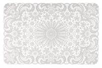 Подложка за хранене Lace 45x30 см бял