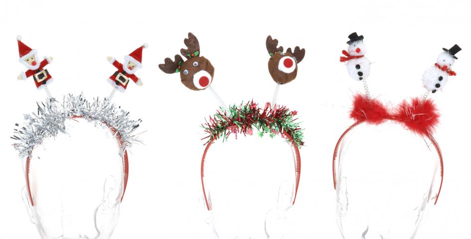 Коледна диадема с гирлянд - Коледни шапки, чорапки и диадеми