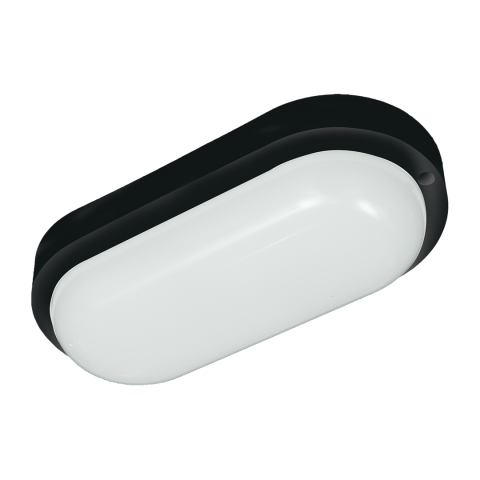 LED плафон DAVO Oval 8W 720LM 4000K IP64 черен - Градински лампи