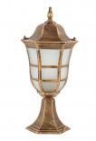 Градинска лампа висяща Аахен h=50 см метaл-стъкло златна патина