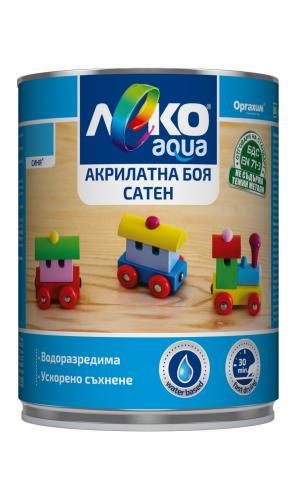 Акрилатна боя Леко Aqua сатен 0.7л, синя - Бои за метал