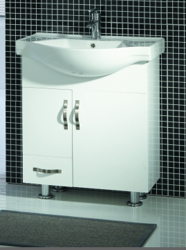 PVC шкаф с умивалник 70х47х85см - Мебели за баня