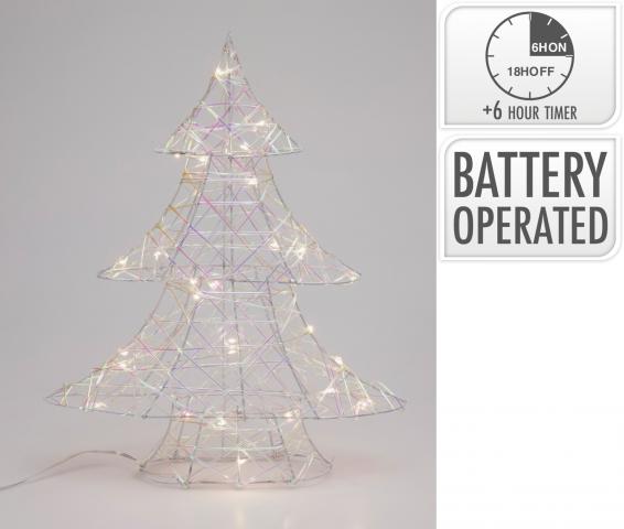 Светеща коледна LED елха, 30см - Светещи фигури