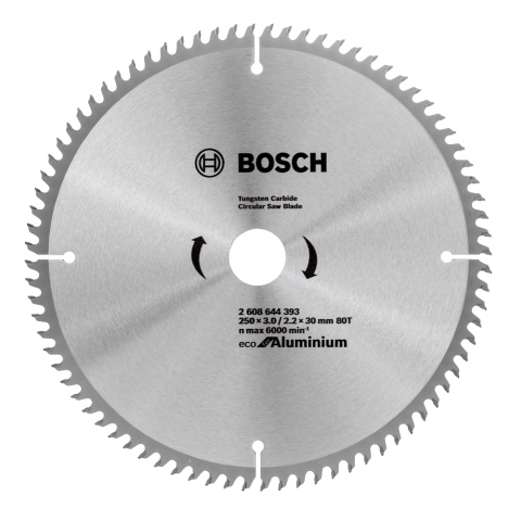 Циркулярен диск ECО ALU 250x3.0x30 80T Bosch, снимка 2 - Циркулярни дискове