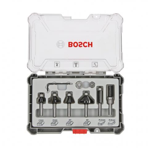 Комплект фрезери за ръбове 8 мм Bosch 6 бр., снимка 2 - Фрезери, зенкери