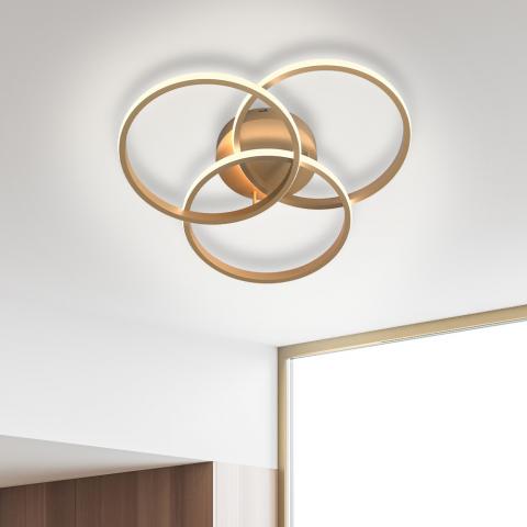 LED плафон Medelin-C 230 V злато, снимка 3 - Плафони